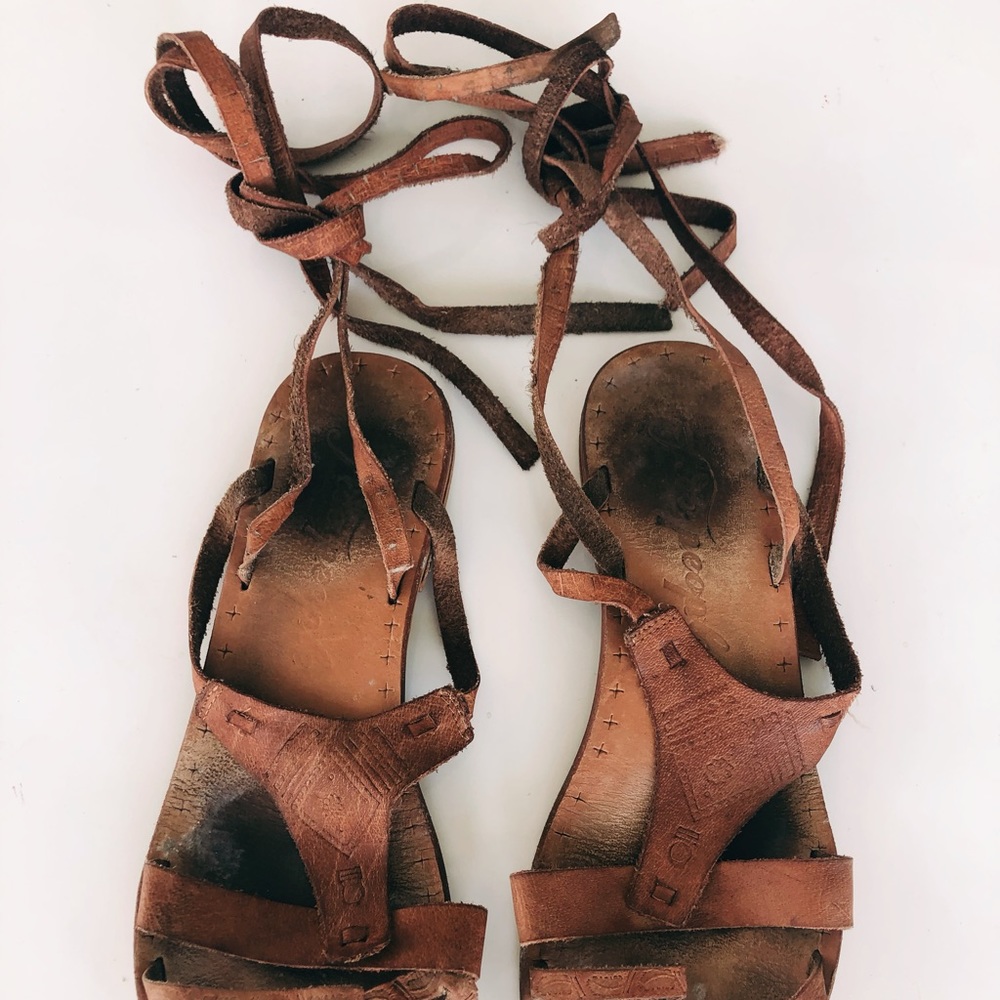 Free people lace up sandals